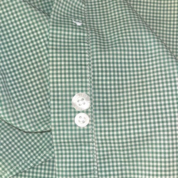 LL Bean Green Check‎ Shirt Mens Large Button Down Slightly Fitted Officecore Dad - Picture 7 of 16